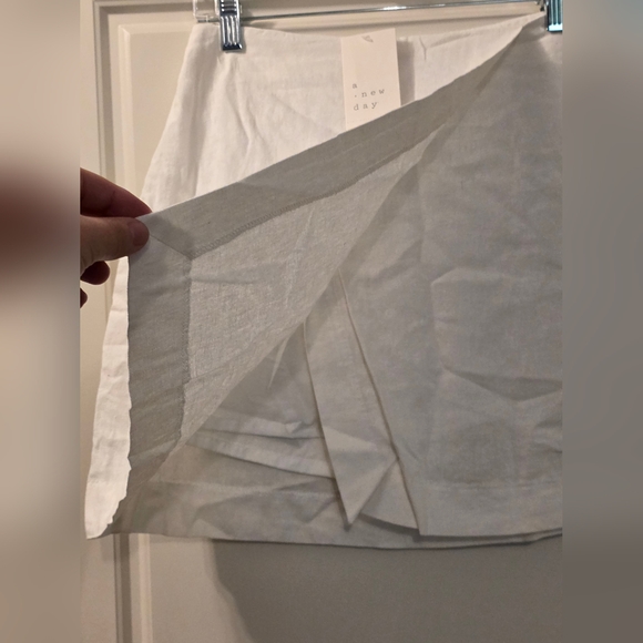 Womens Linen Blend Skort - A New Day Size 2 White - Picture 4 of 8